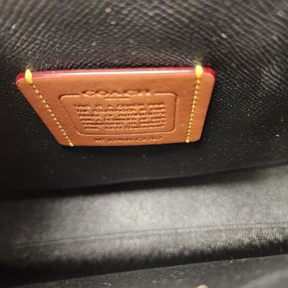 NWT COACH CZ767 Mollie Tote Bag 25 In Signature Canvas With Bow Print Black - Picture 6 of 7